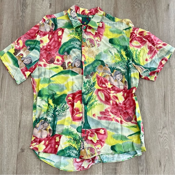 Jams World Shirts Rare Vintage 8s90s Jams World Colorful Art Design Hawaiian Shirt Size M